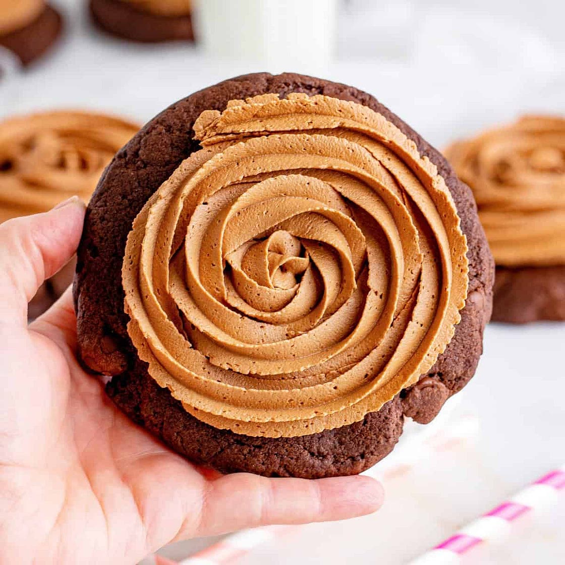Copycat Crumbl Chocolate Cake Cookies