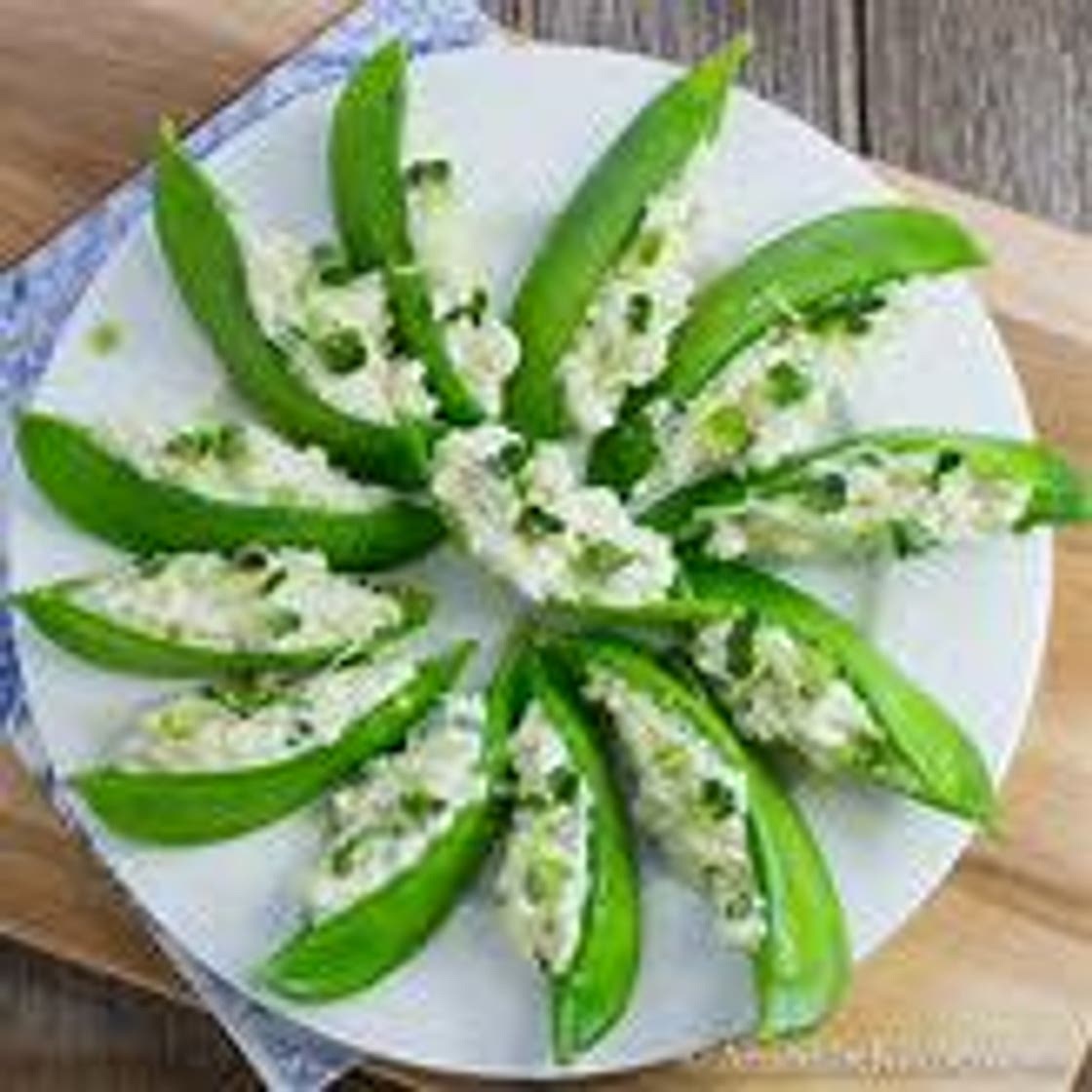 Chicken Stuffed Snow Peas