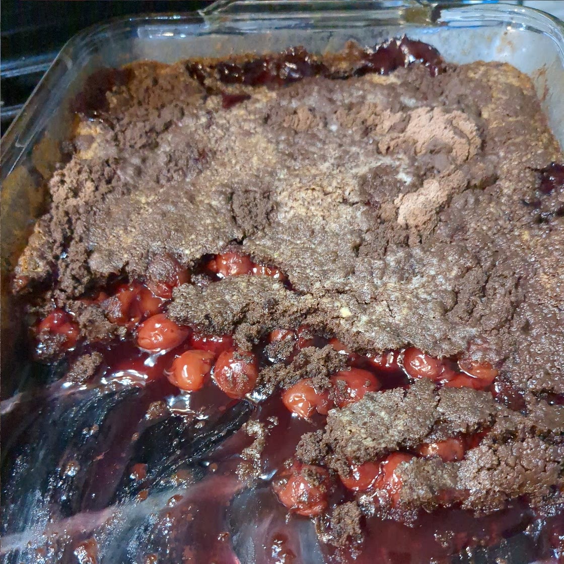3-Ingredient Chocolate Cherry Dump Cake