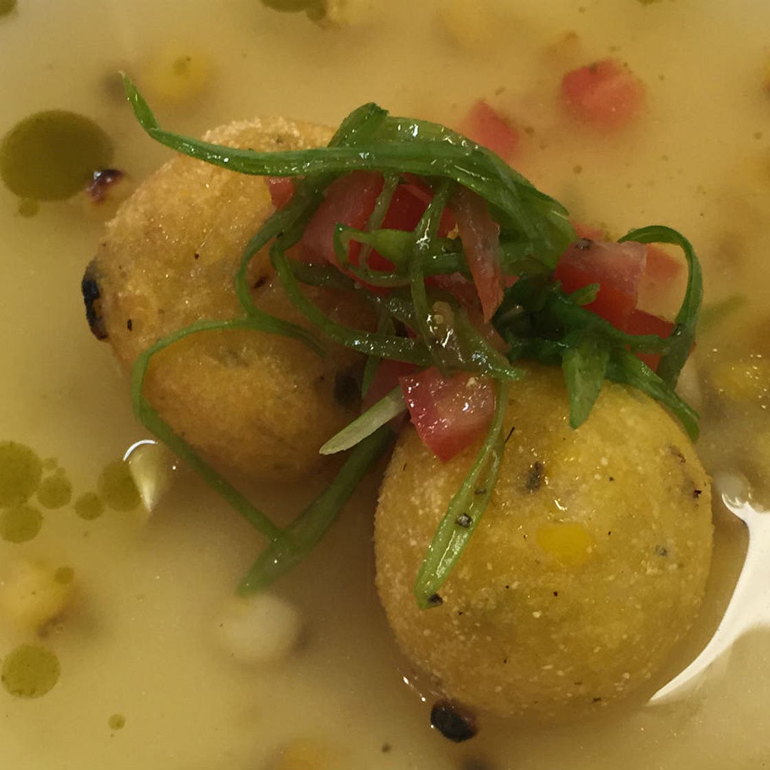 Cornmeal Matzah Ball Potlikker Soup Recipe | The Nosher