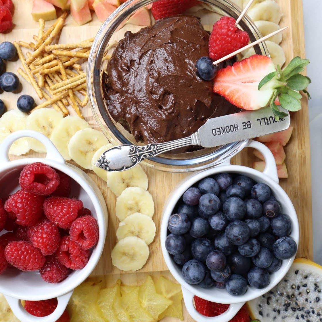 Healthy Avocado Chocolate Fruit Dip