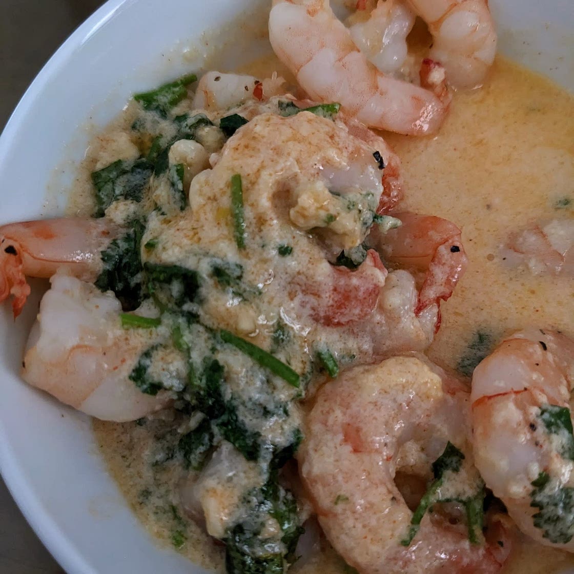 Shrimp with Creamy Garlic Sauce