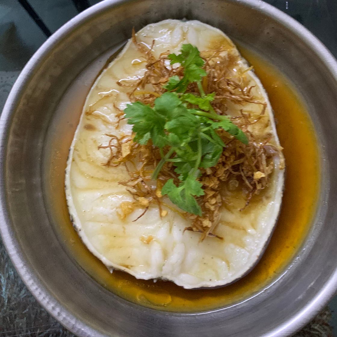 Steam Cod Fish in Ginger Garlic Sauce 