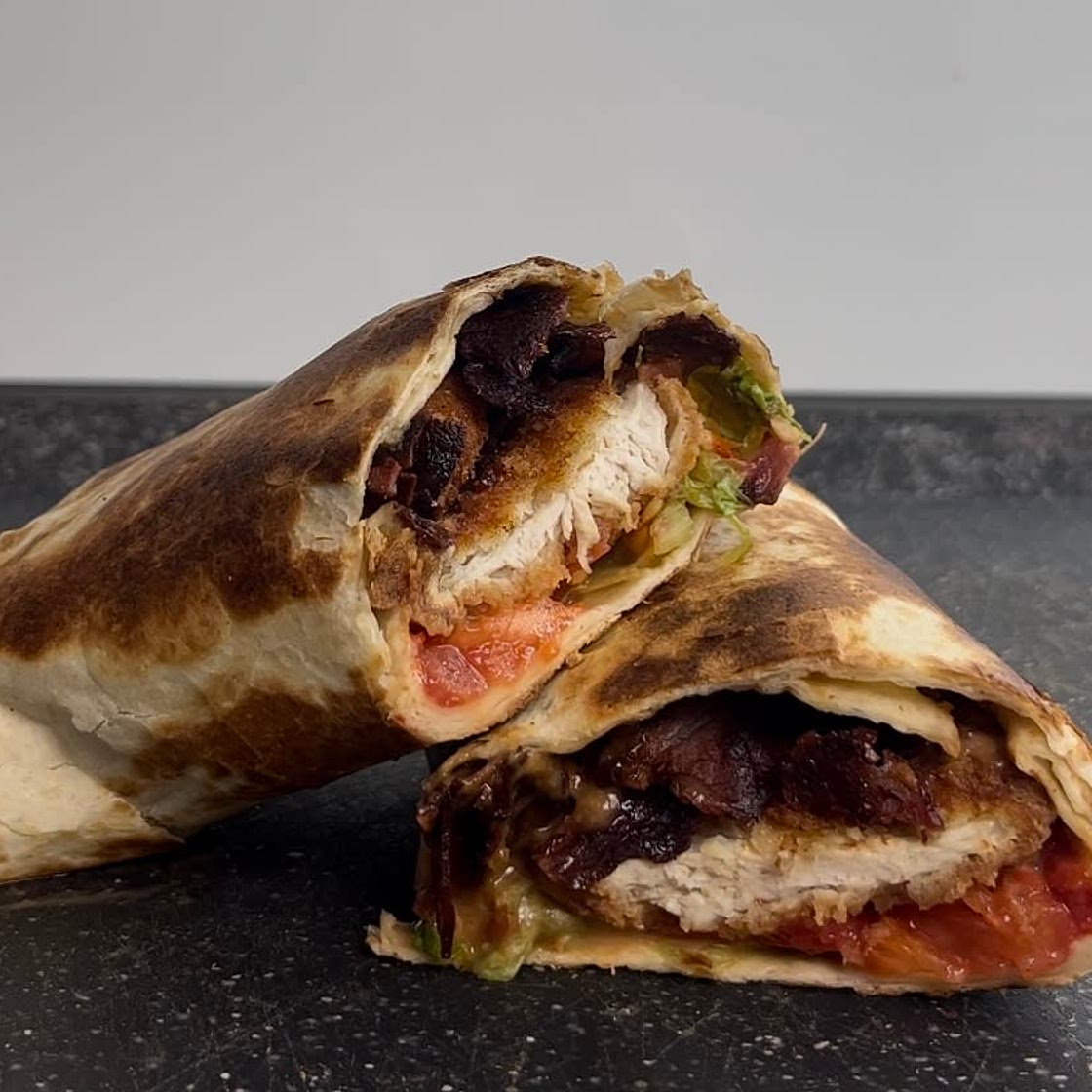 Selfmade McDonald's BBQ and bacon chicken wrap
