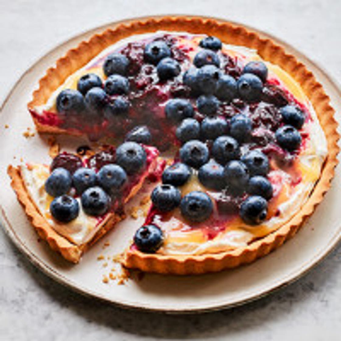 Blueberry & lemon tart