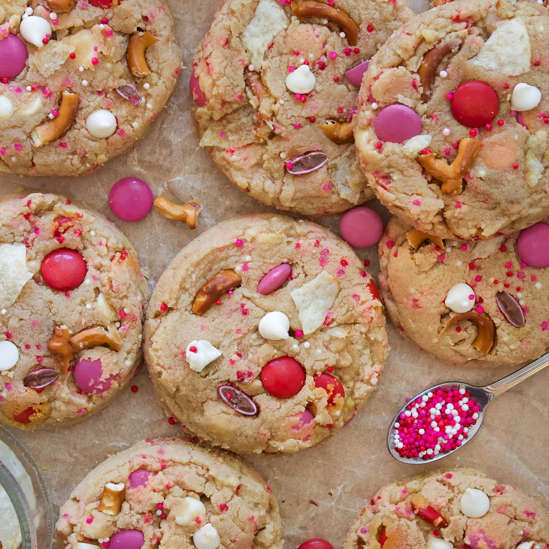 Valentine's Day Kitchen Sink Cookies