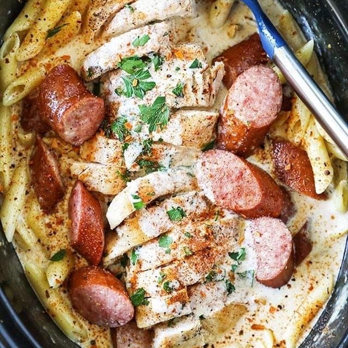 SLOW COOKER CAJUN CHICKEN ALFREDO RECIPE