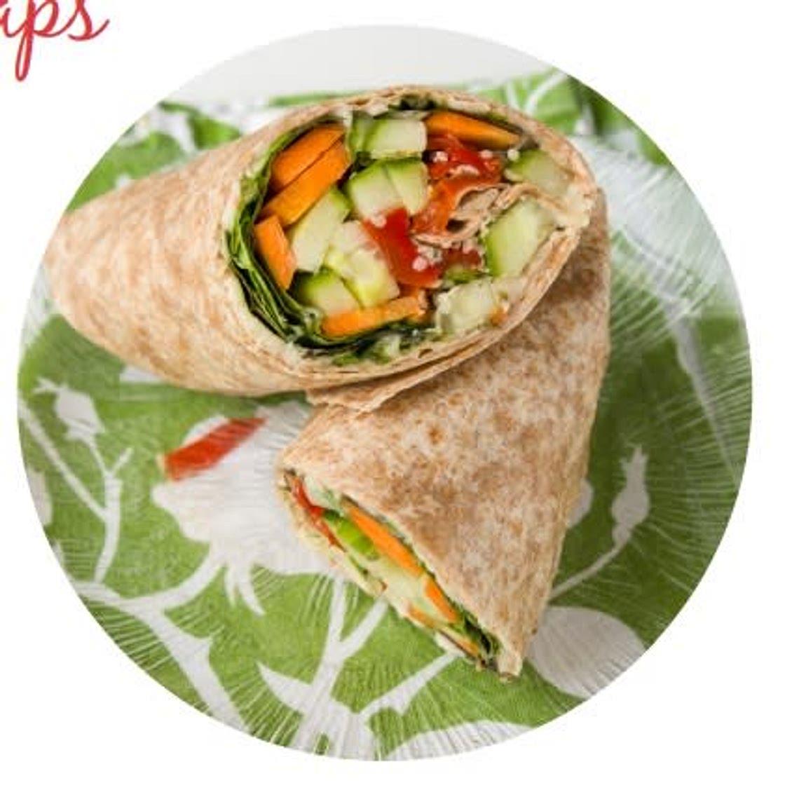 garlicky bean veggie wraps