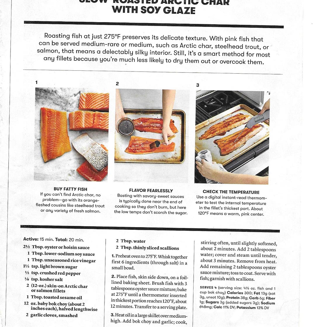 Slow Roasted Arctic Char with Soy Glaze
