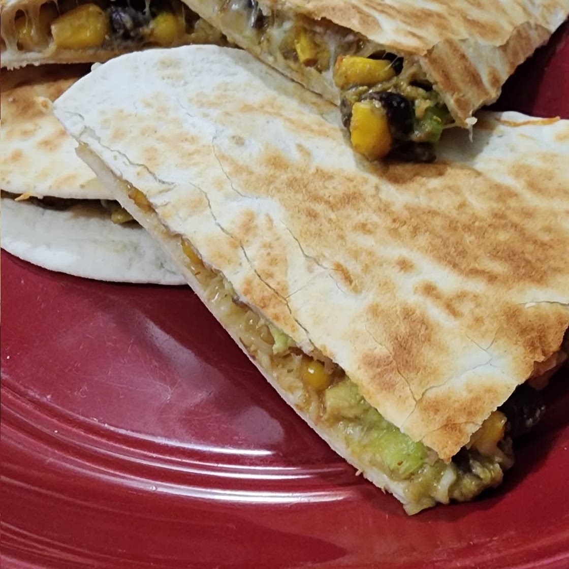 Black Bean, Avacodo, & Corn Quesadillas