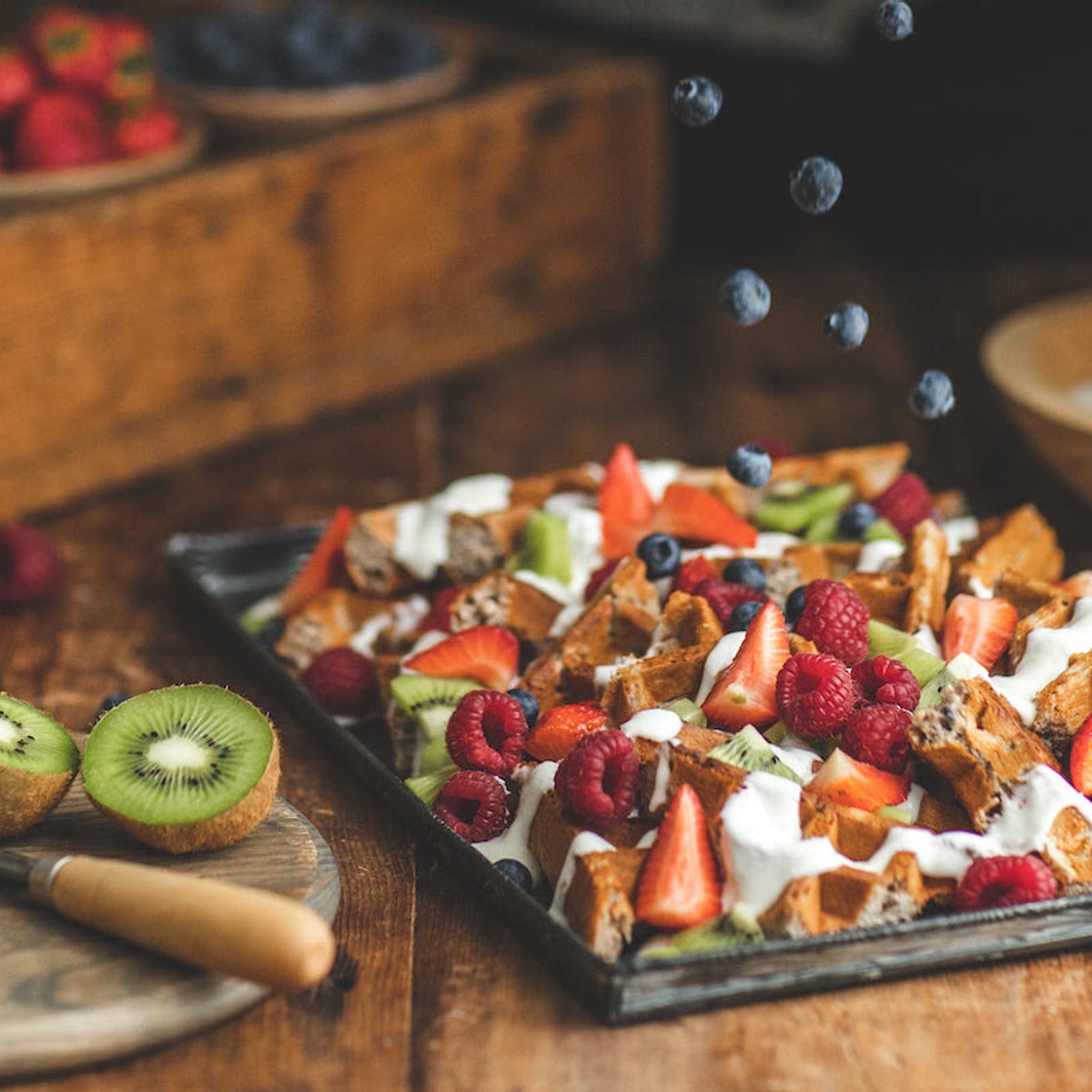 Breakfast Waffle Nachos