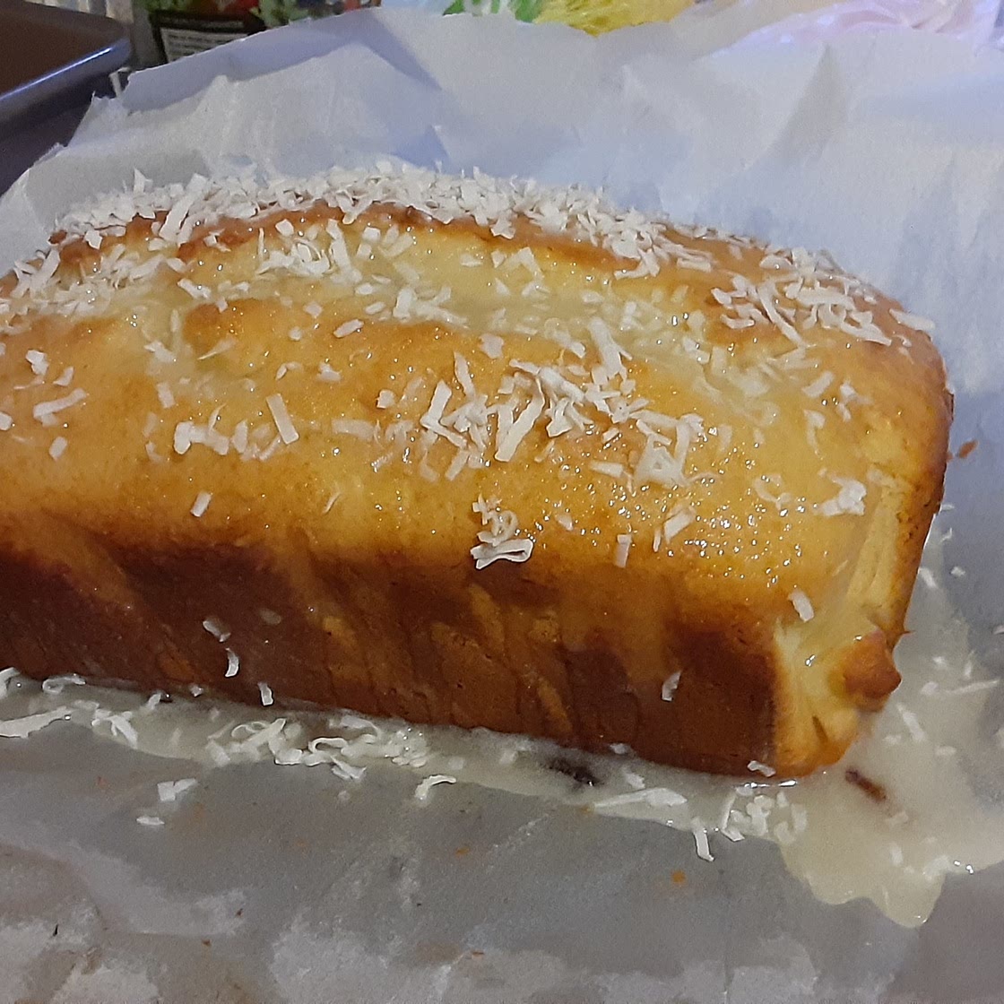 Glazed Lemon Coconut Loaf
