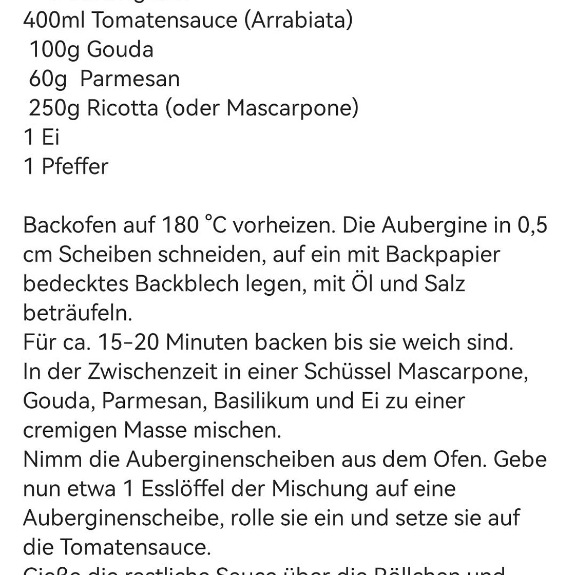 Auberginen Käse Röllchen