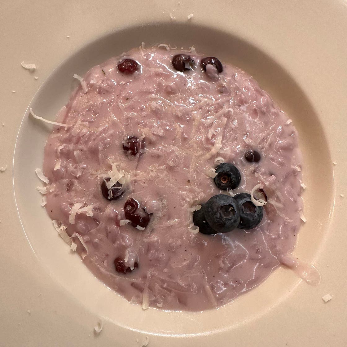 Blueberry risotto