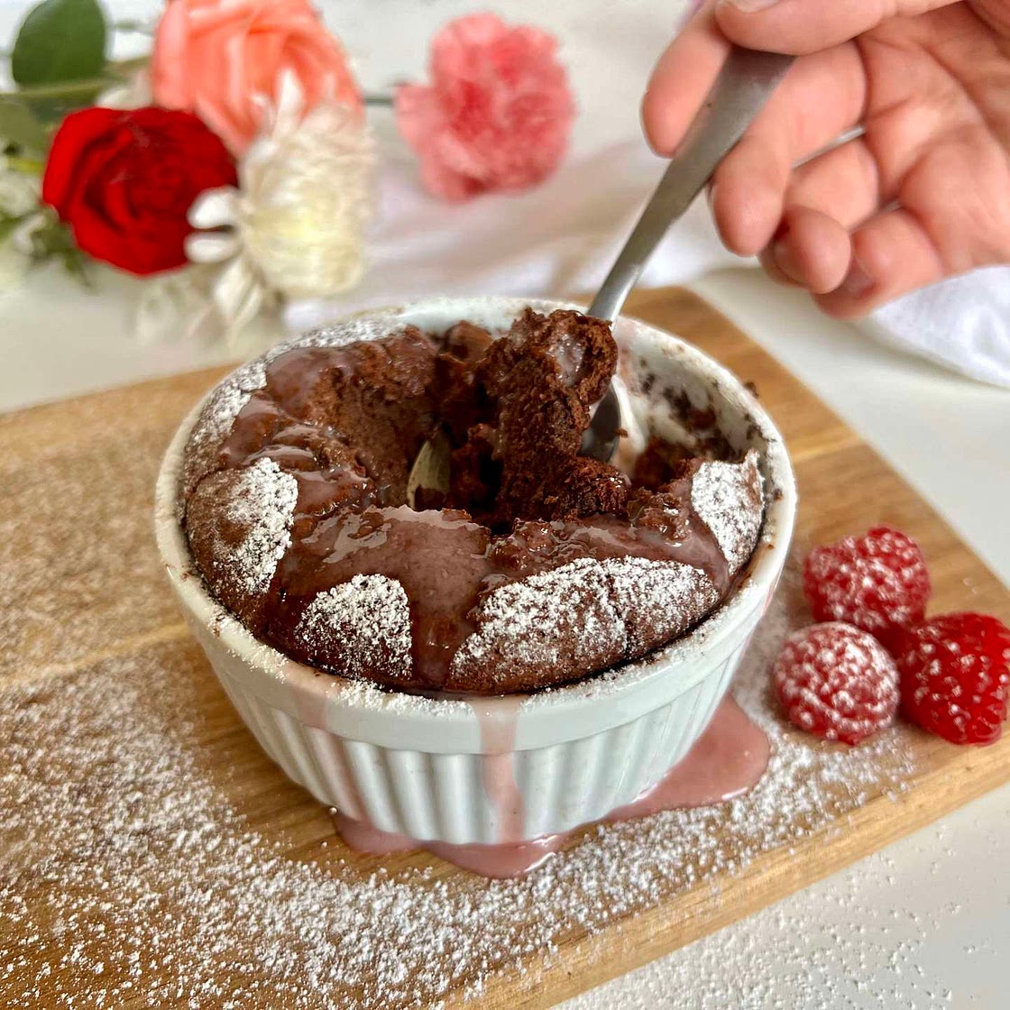 Chocolate Raspberry Soufflé 