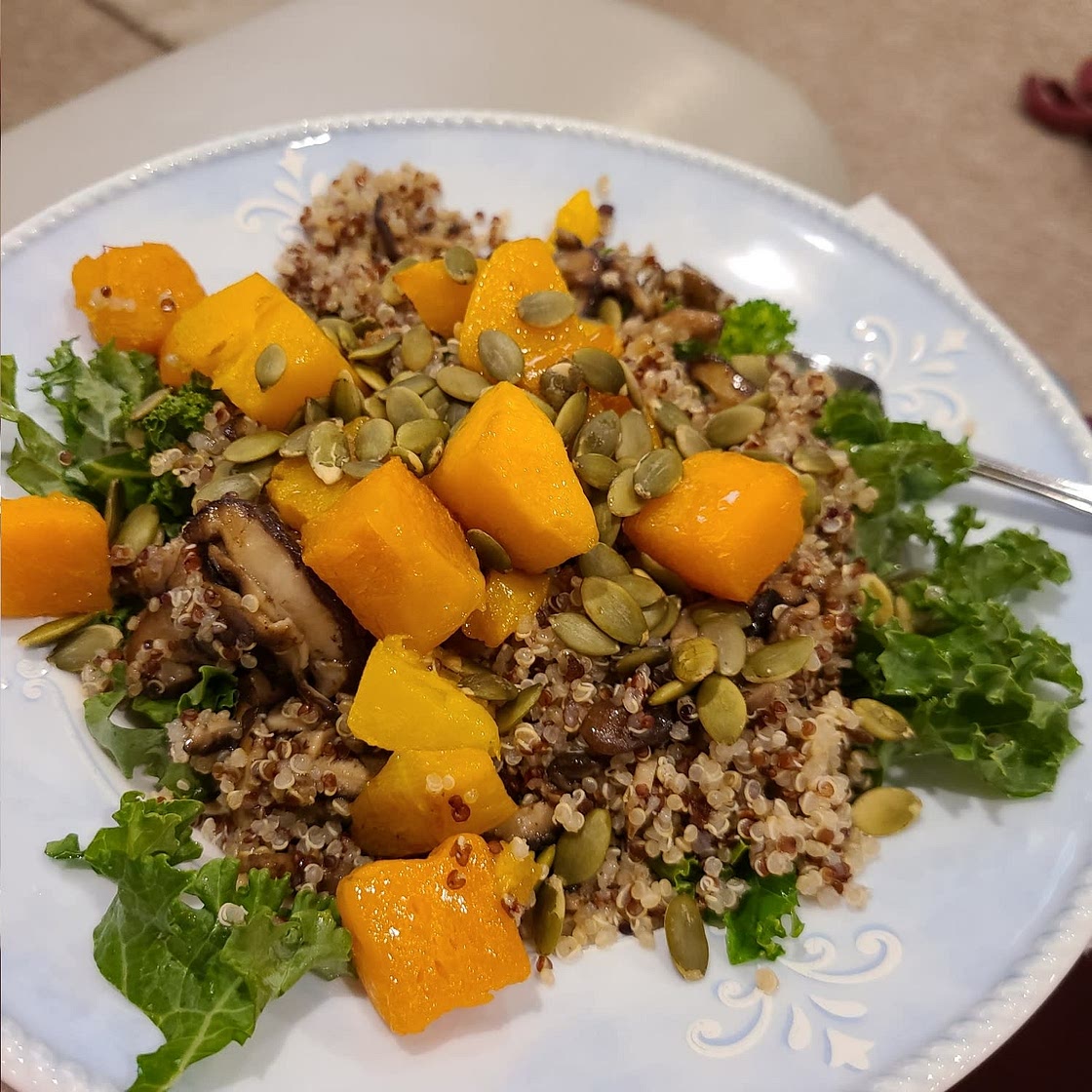 Sausage, Kale, and Quinoa Stuffed Squash