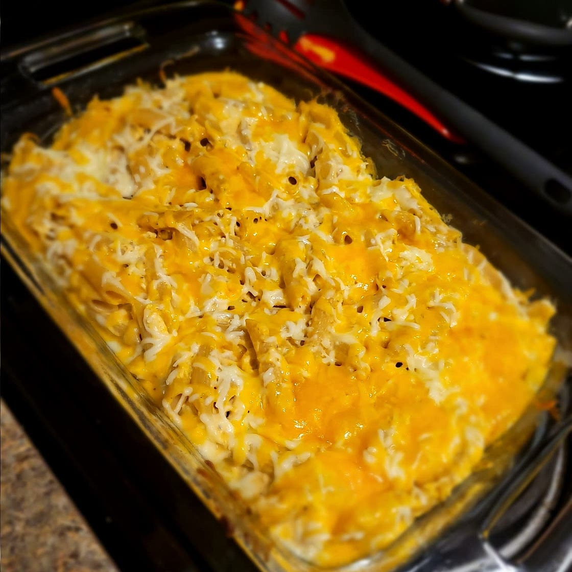 Buffalo Chicken Pasta Bake