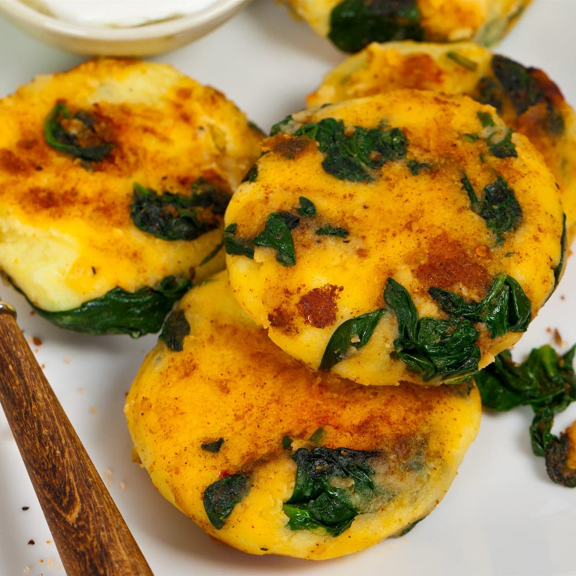 Polpette di purè e spinaci