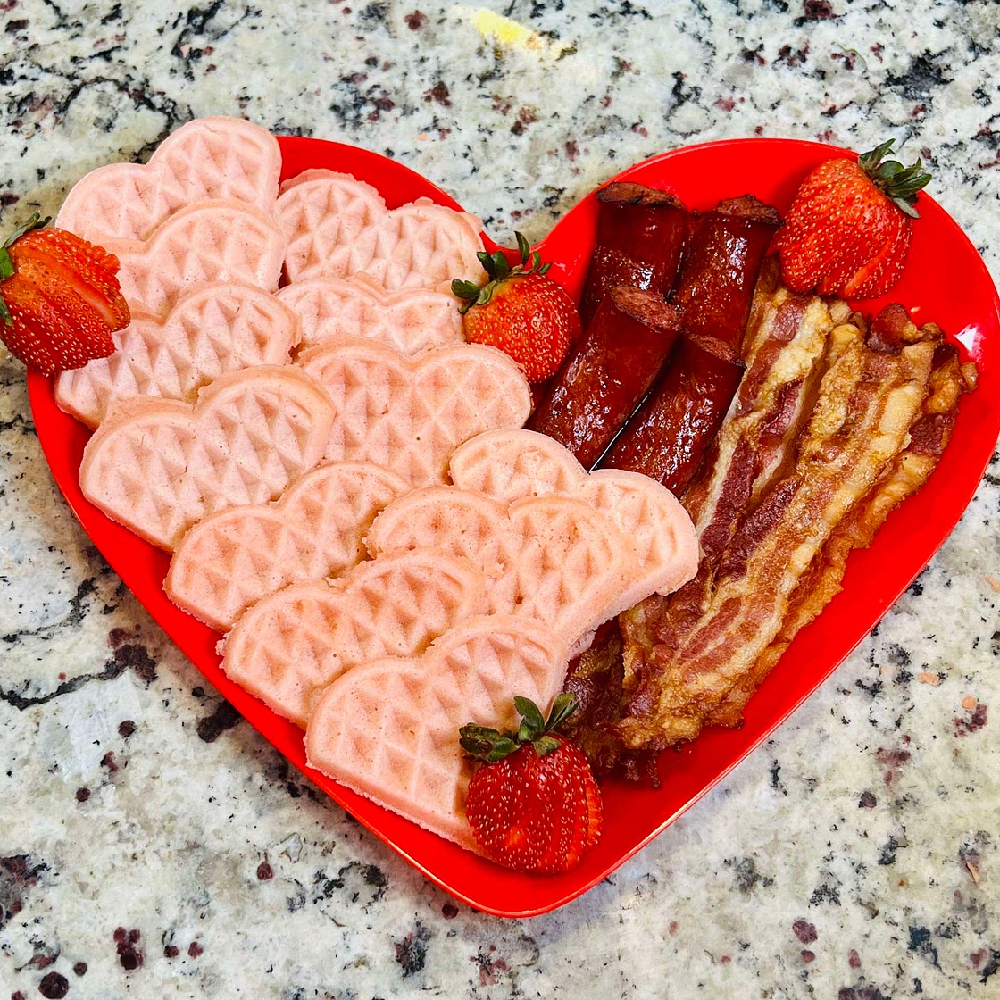 Pink Velvet Waffles 