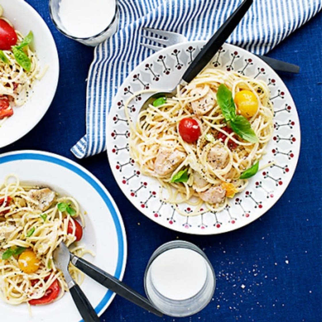 Kycklingpasta med citron