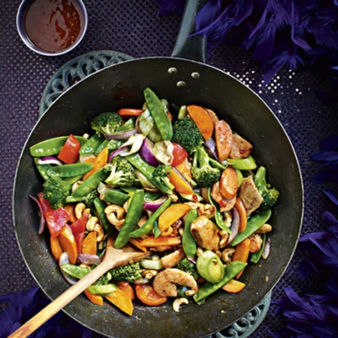 Kycklingwok med cashewnötter