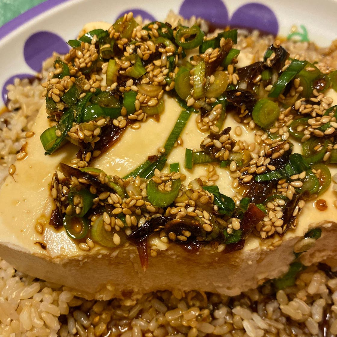 Silken Tofu With Spicy Soy Dressing