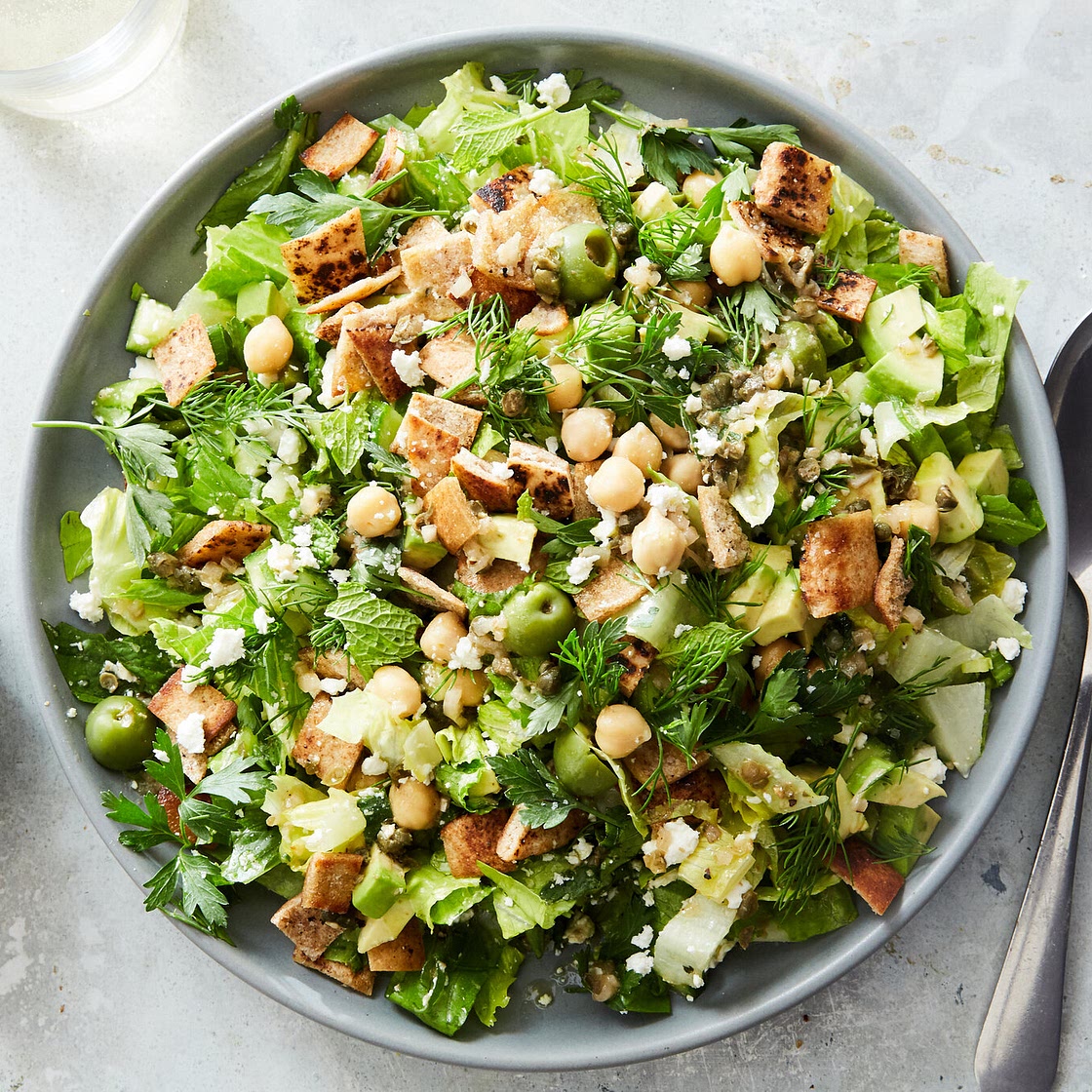 Chopped Salad With Chickpeas, Feta and Avocado
