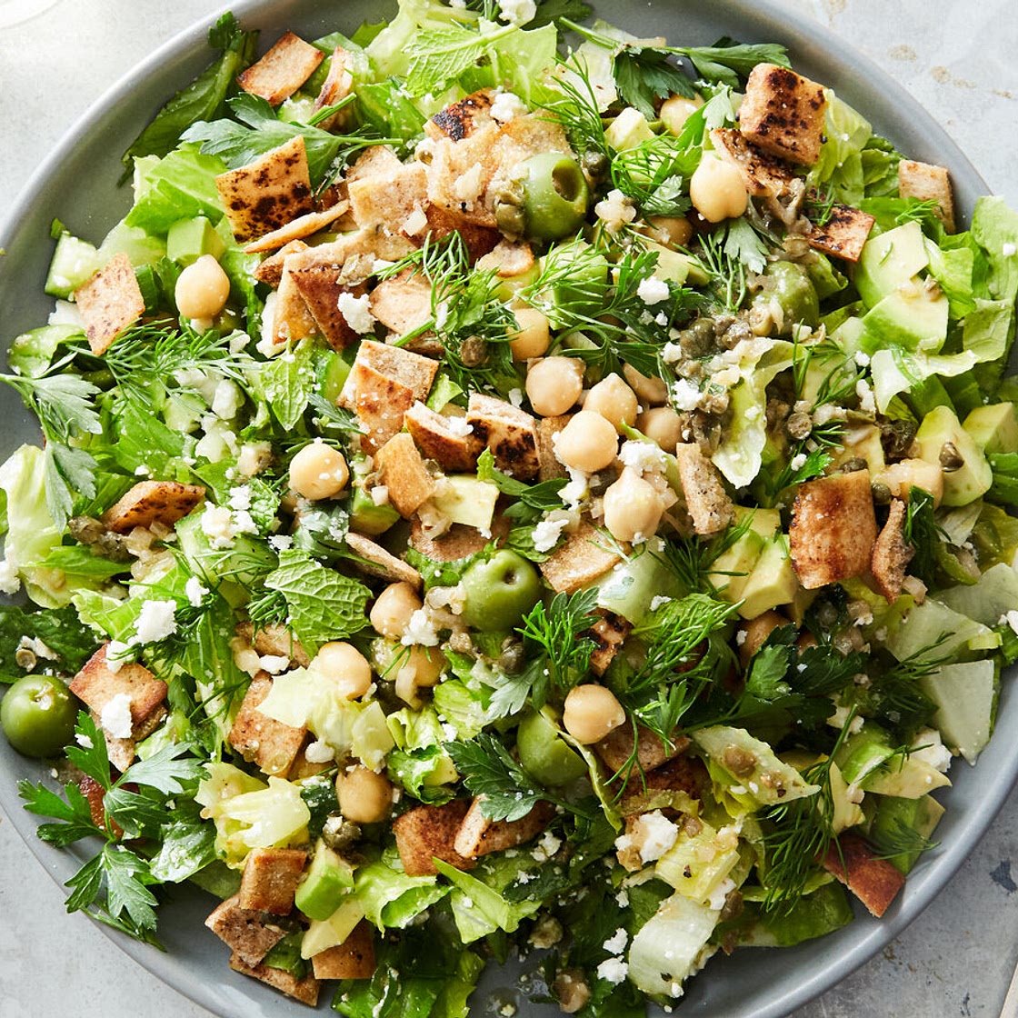 Chopped Salad With Chickpeas, Feta and Avocado