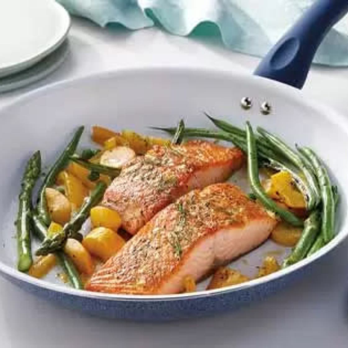 Honey Mustard Salmon With Roasted Vegetables