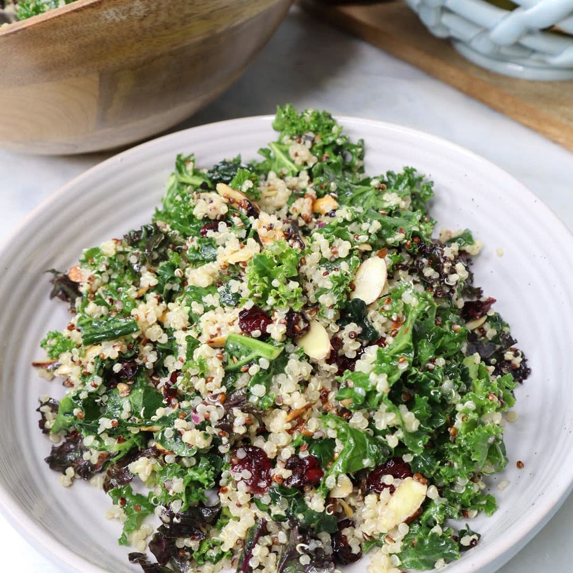 Cranberry Almond Kale Salad