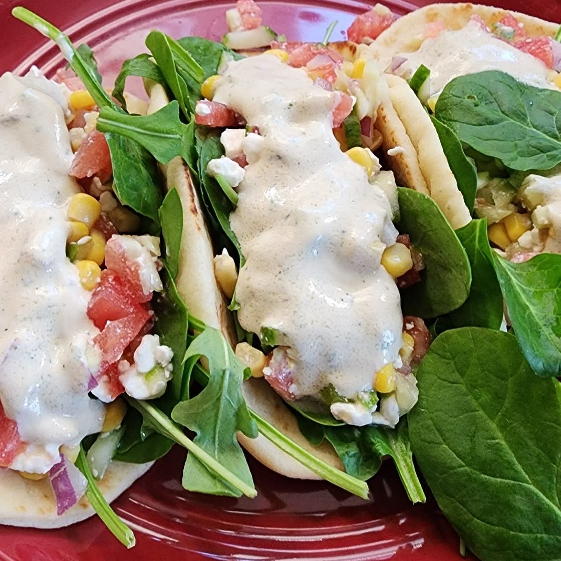 Mediterranean Salad Pita Wraps