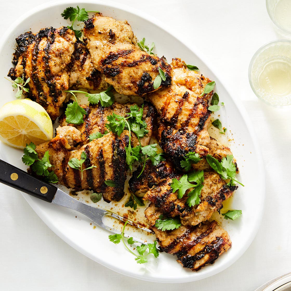 Grilled Za’atar Chicken With Garlic Yogurt and Cilantro
