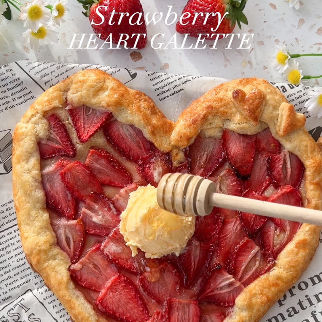 Strawberry Heart Galette