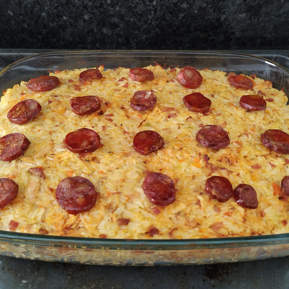 Arroz de frango no forno