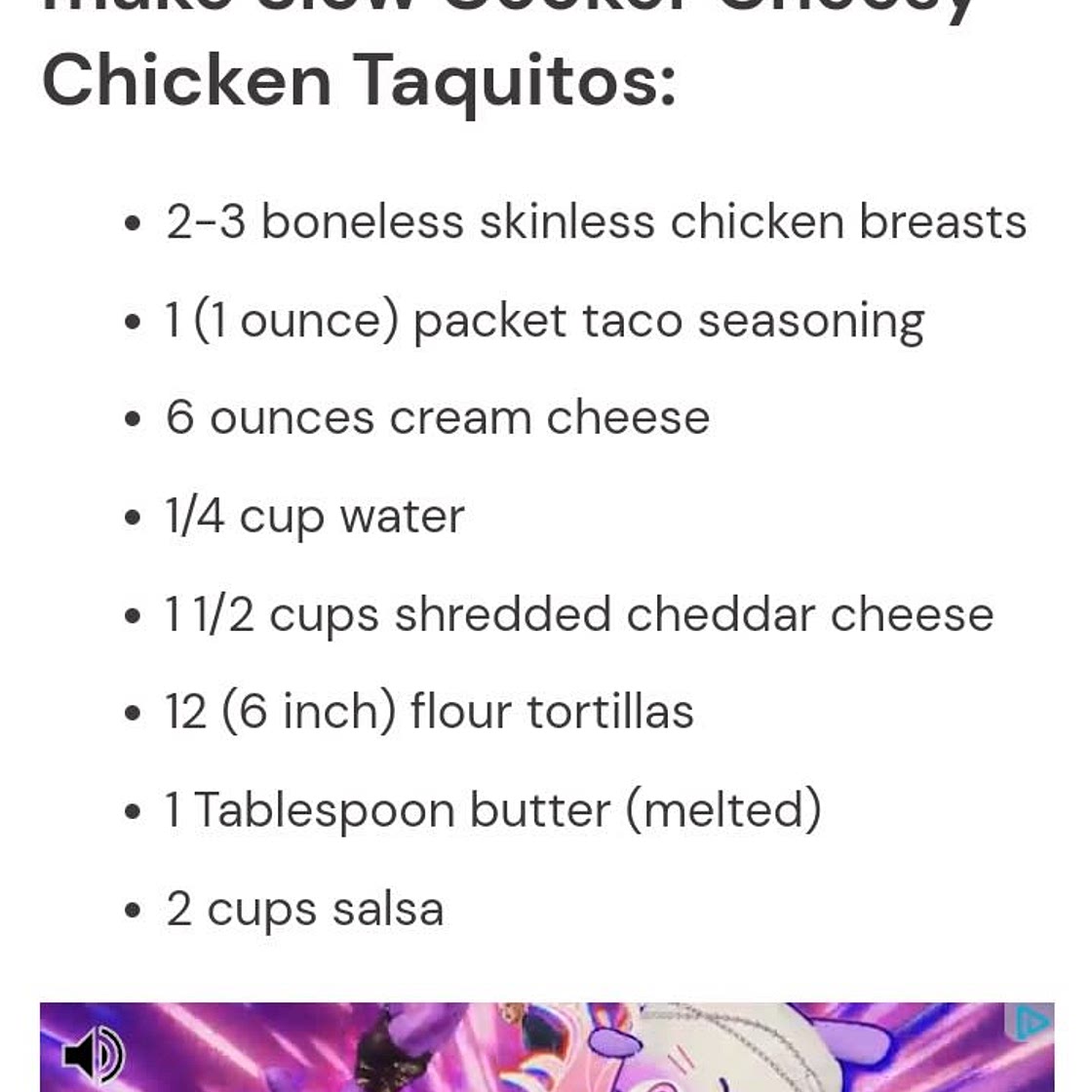 Slow cooker cheesy chicken taquitos