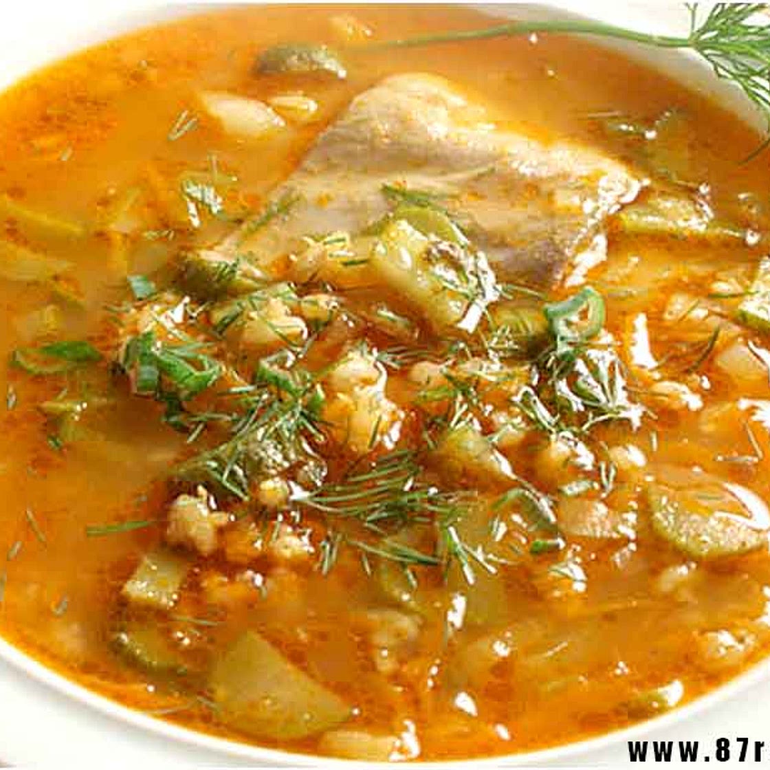 Soup with pork and corn grits in a slow cooker simply and easily