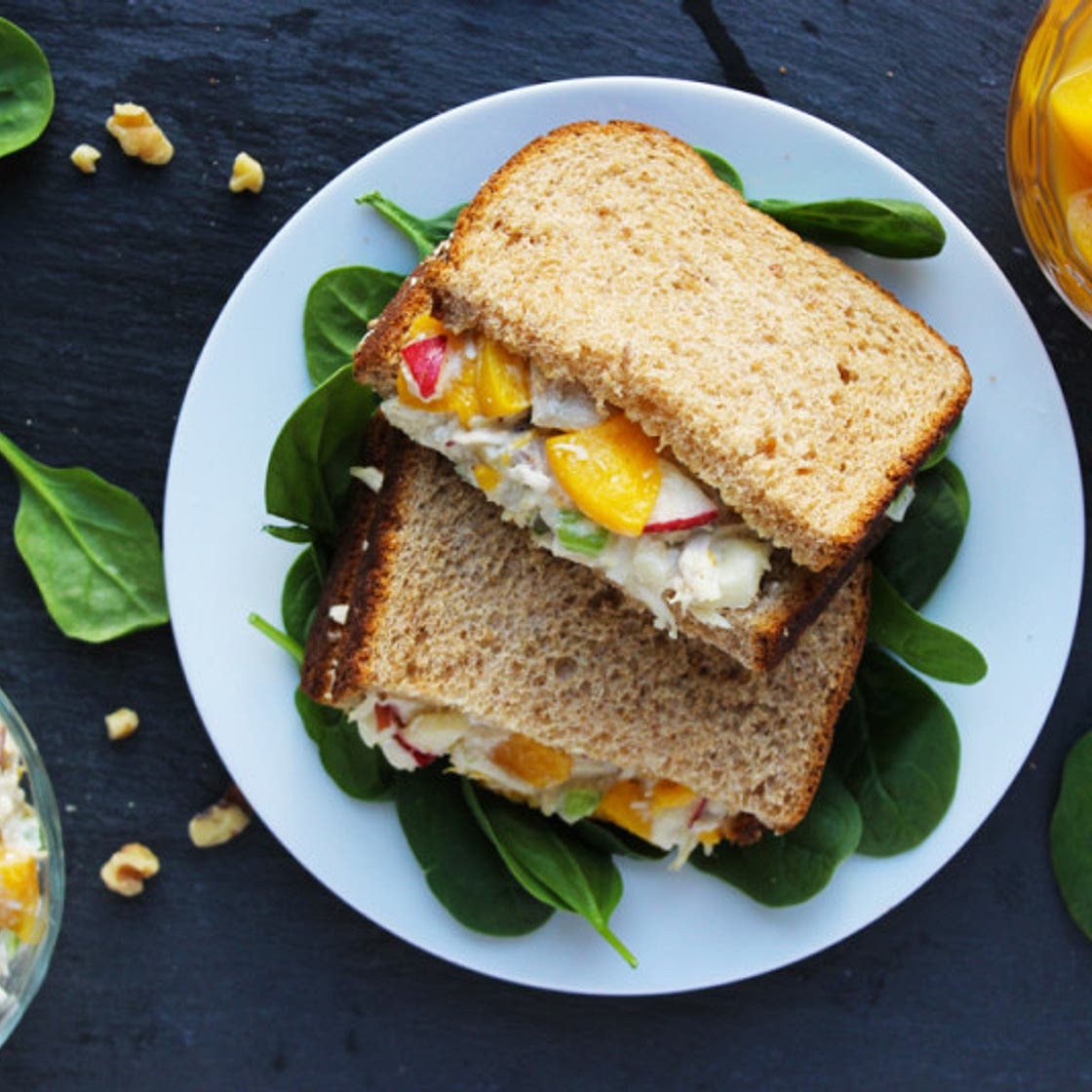 Chicken Salad and Peach Sandwich | MyPlate
