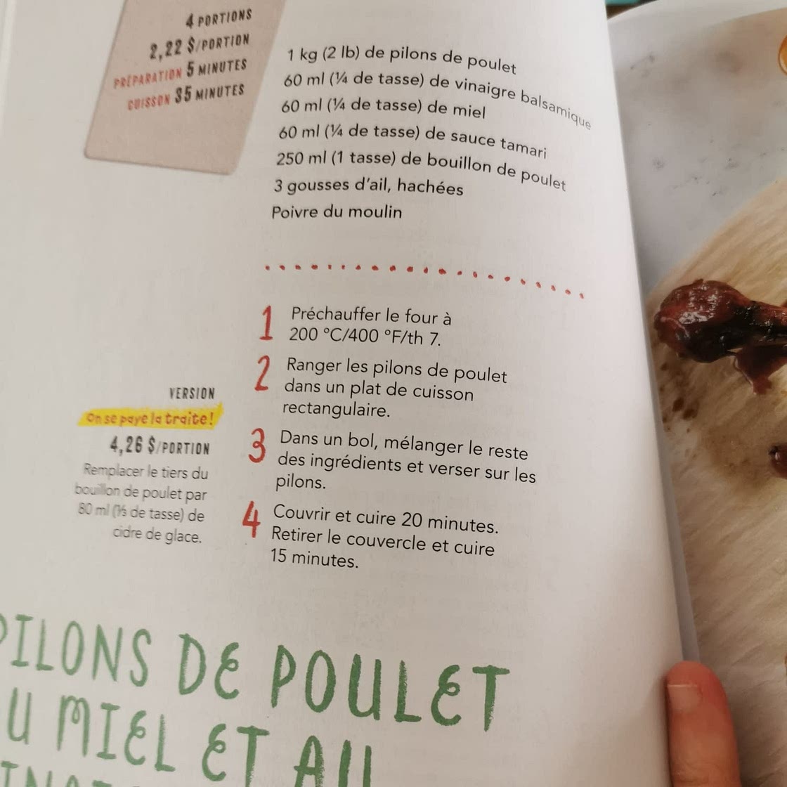 Poulet vinaigre balsamique et miel