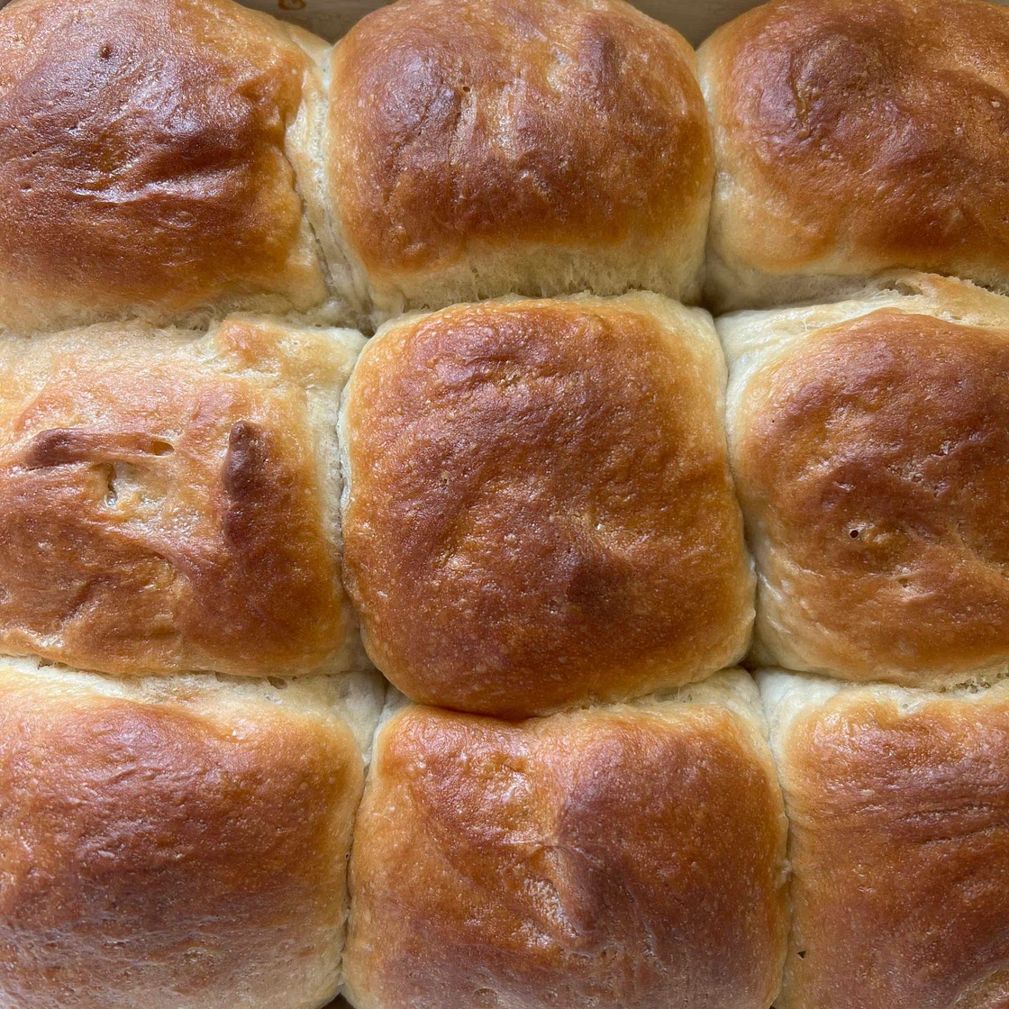 Soft fluffy bread rolls