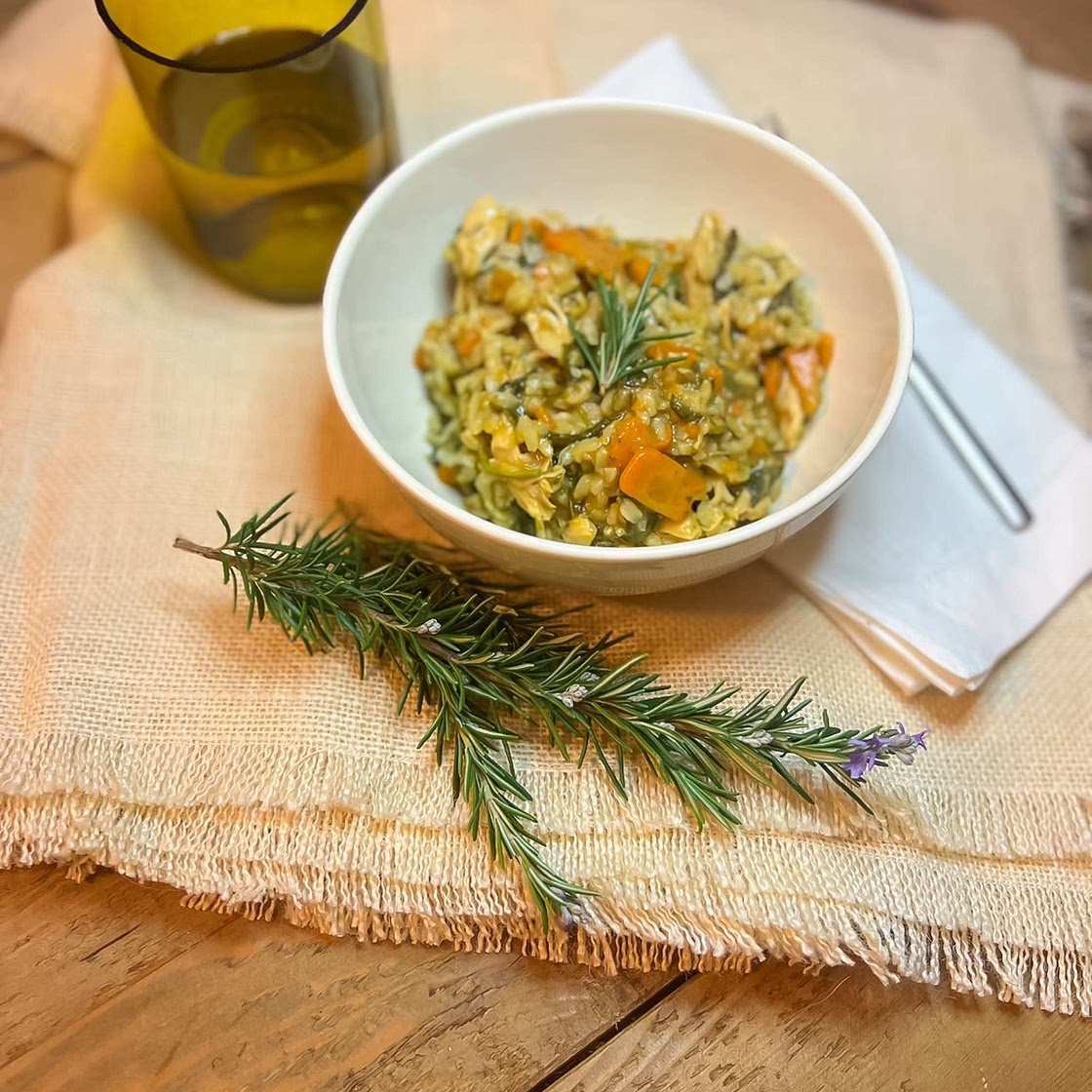 Creamy Rosemary Chicken and Rice Stew