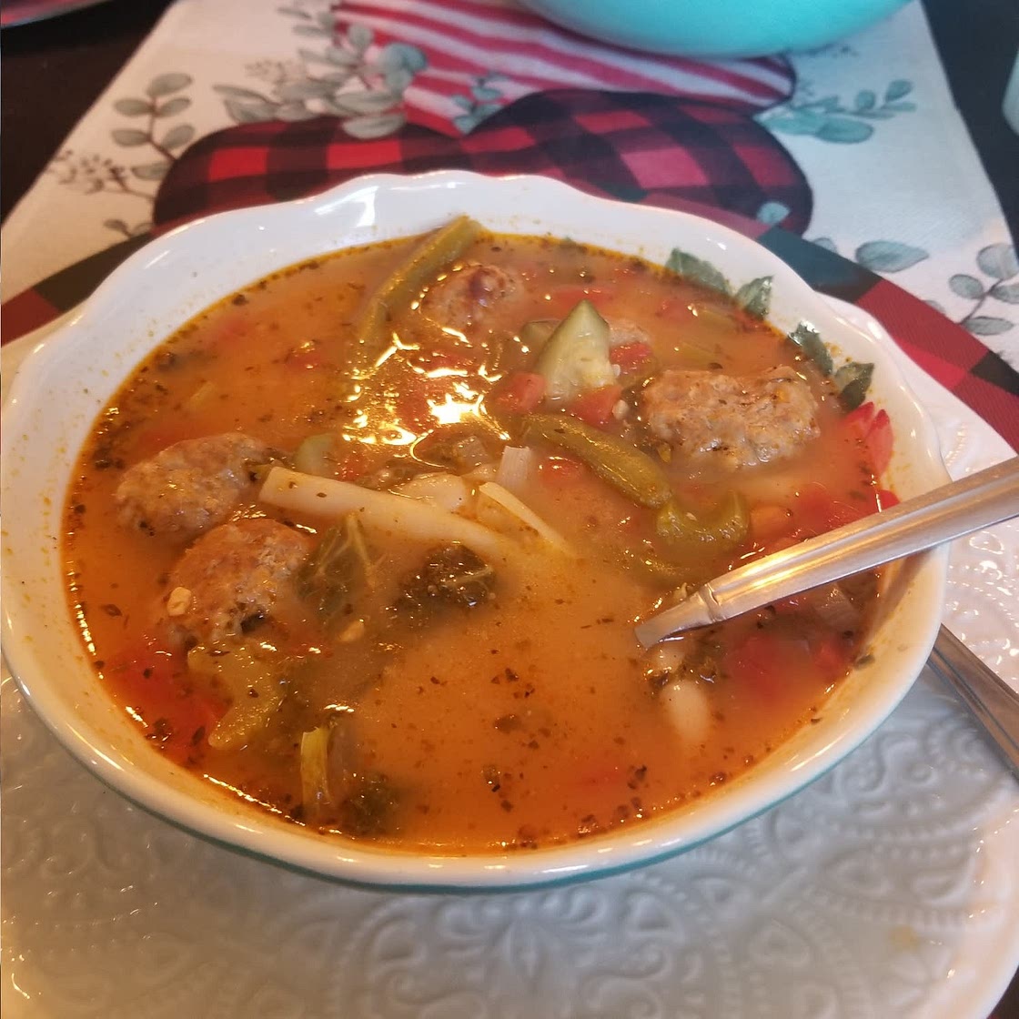 Mini Turkey Meatball Vegetable Soup
