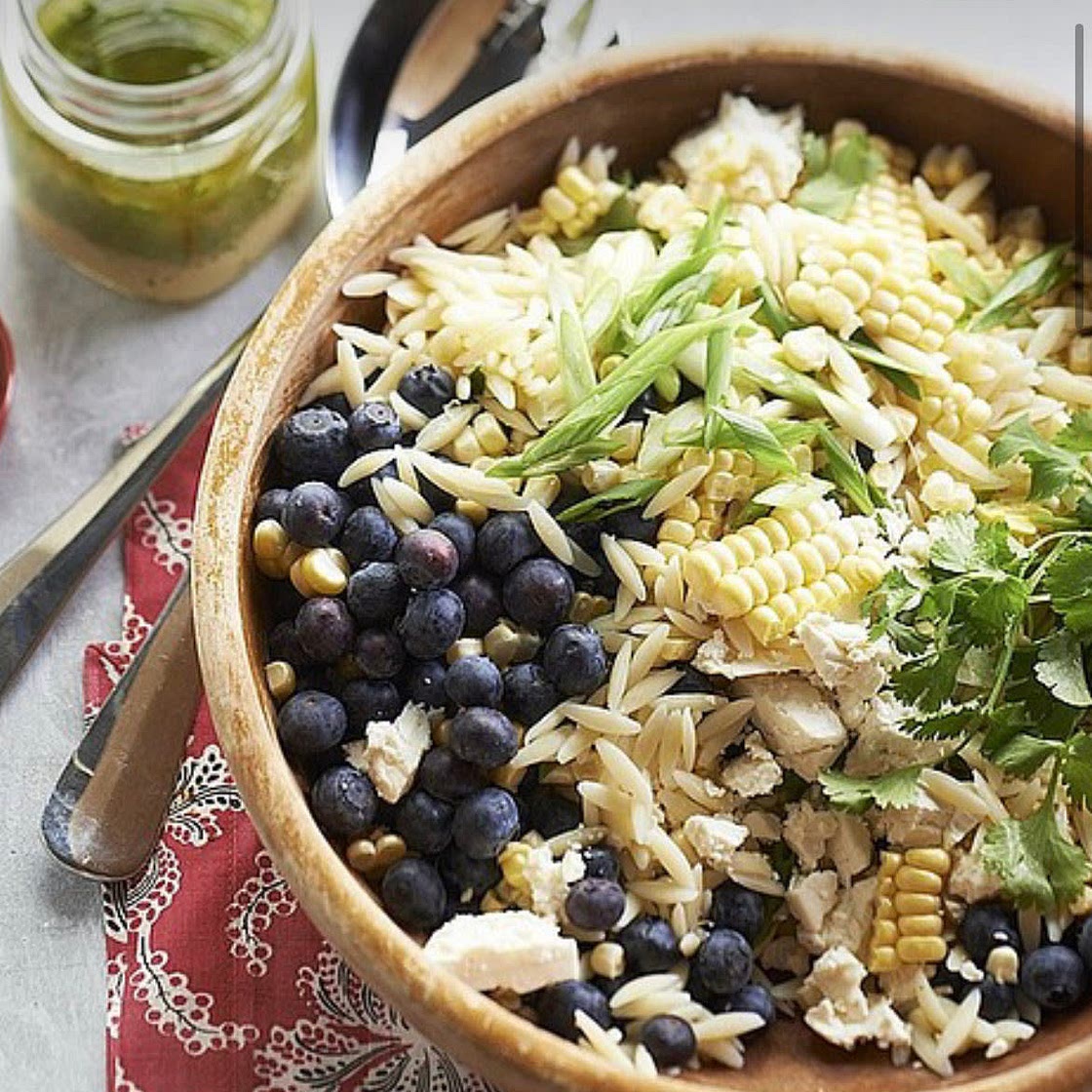 Blueberry Corn Orzo Salad