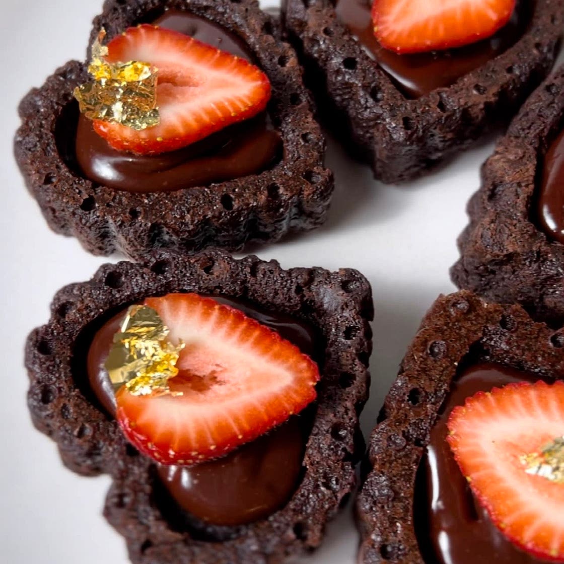 Mini Heart Brownies