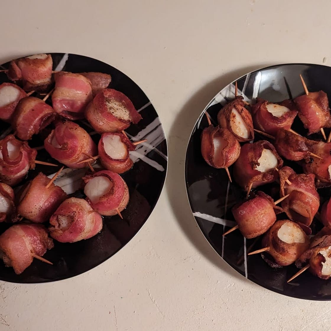 Air Fryer Bacon Wrapped Scallops