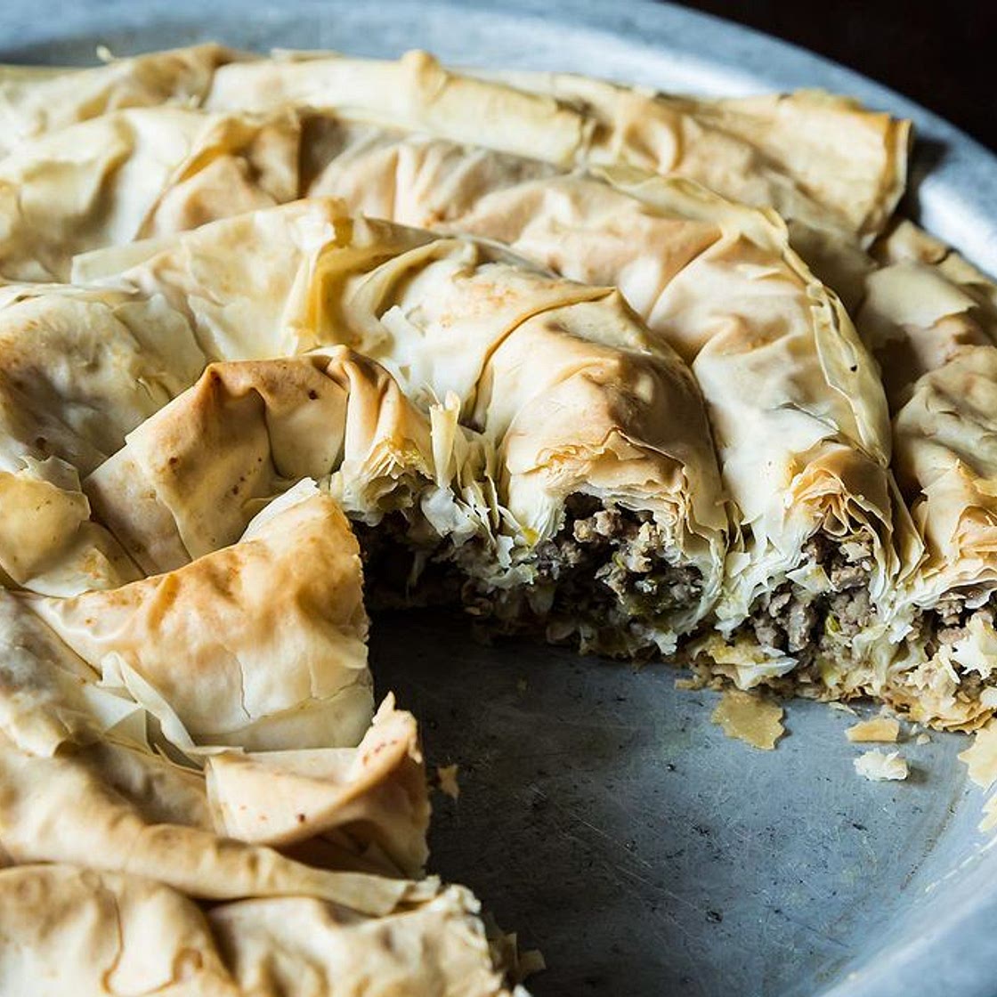 Balkan Lamb and Leek Pie