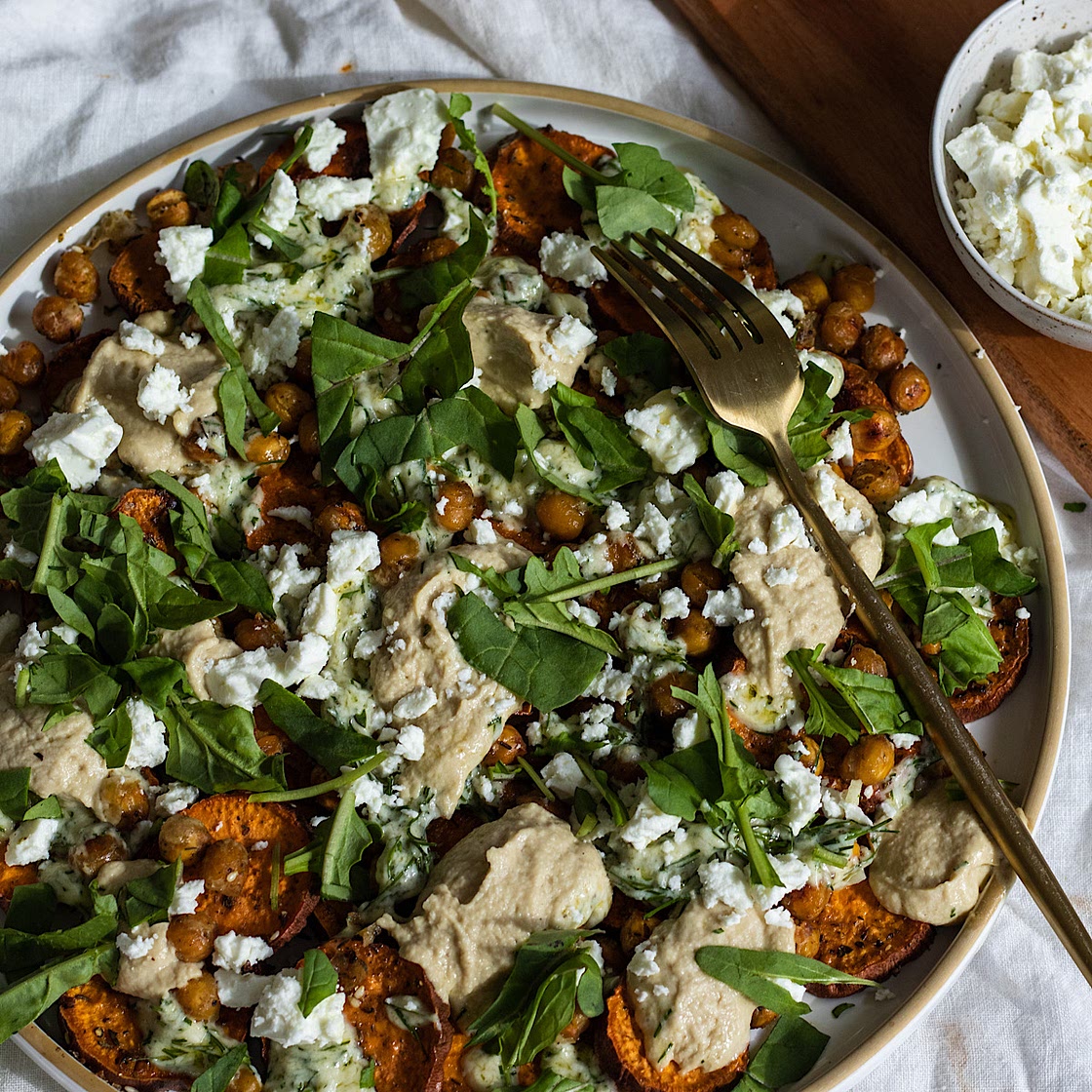Mediterranean Sweet Potato Nachos