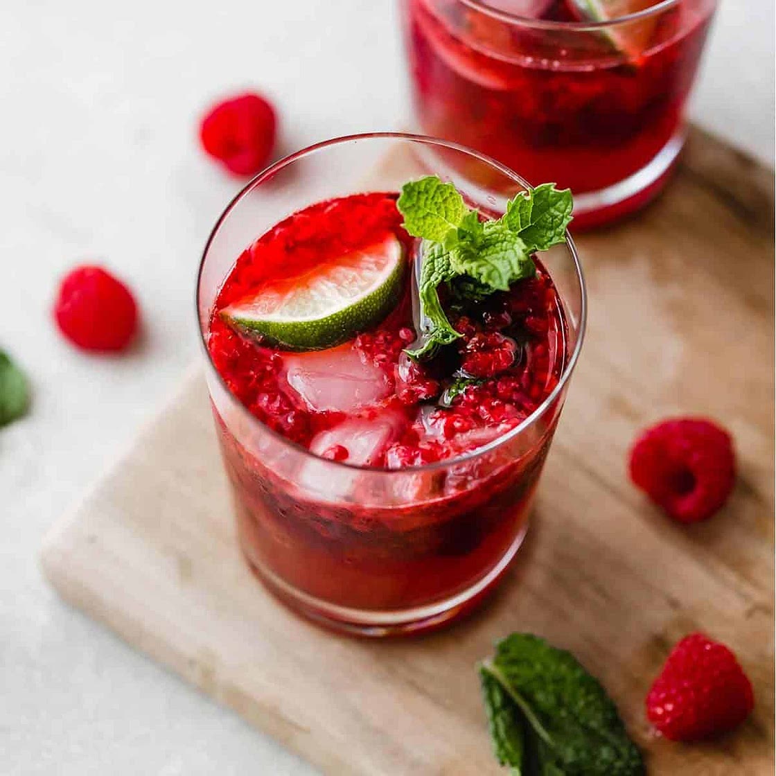 Raspberry Mojito Mocktail
