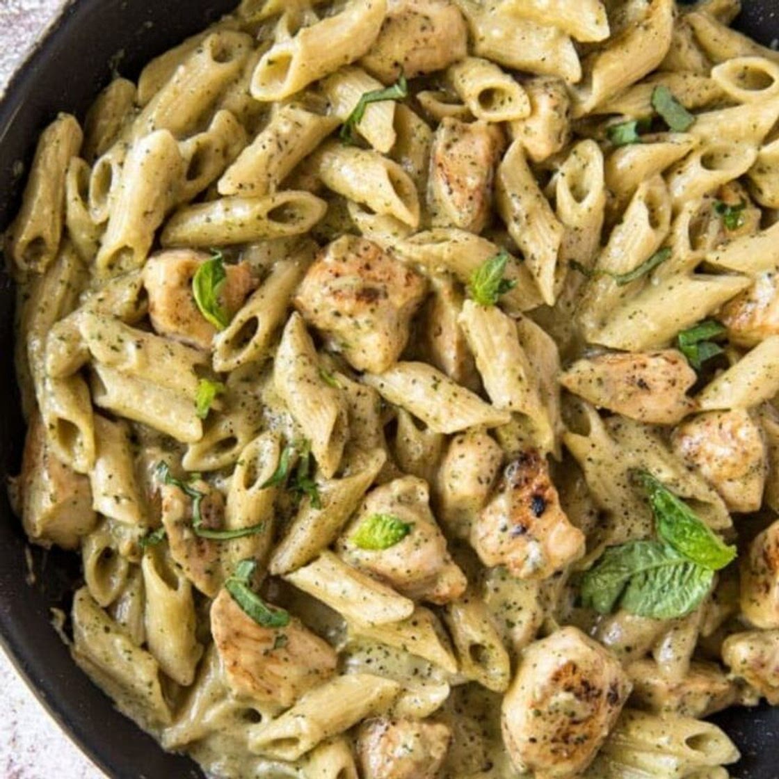 Creamy Chicken Pesto Pasta Recipe