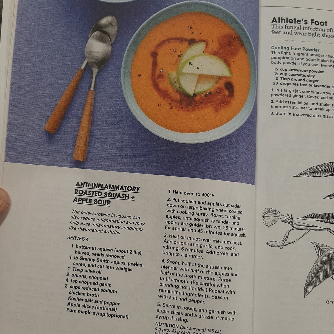 Anti-inflammatory roasted squash and apple soup