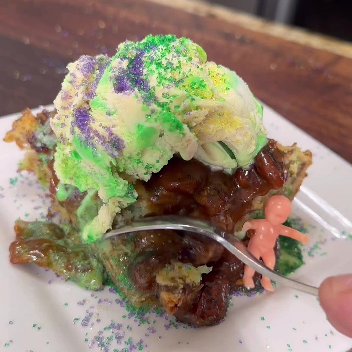 King Cake Bread Pudding